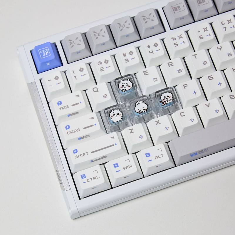 Pc Gaming Essentials - Chiikawa 4 stuks handgemaakte transparante pc-keycaps