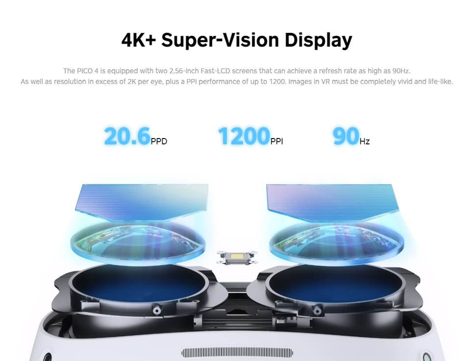 Pico 4 VR Headset RTS 8G 128G  - Gaming Headset recensie en prijs